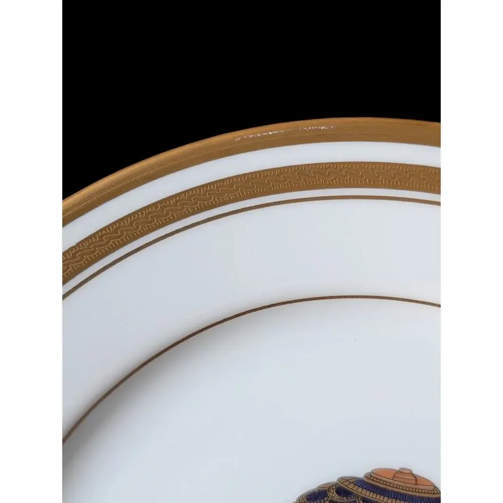 Faberge Imperial Egg Collection Salad Plates Set Of 4 Gold Trim Fine China Japan